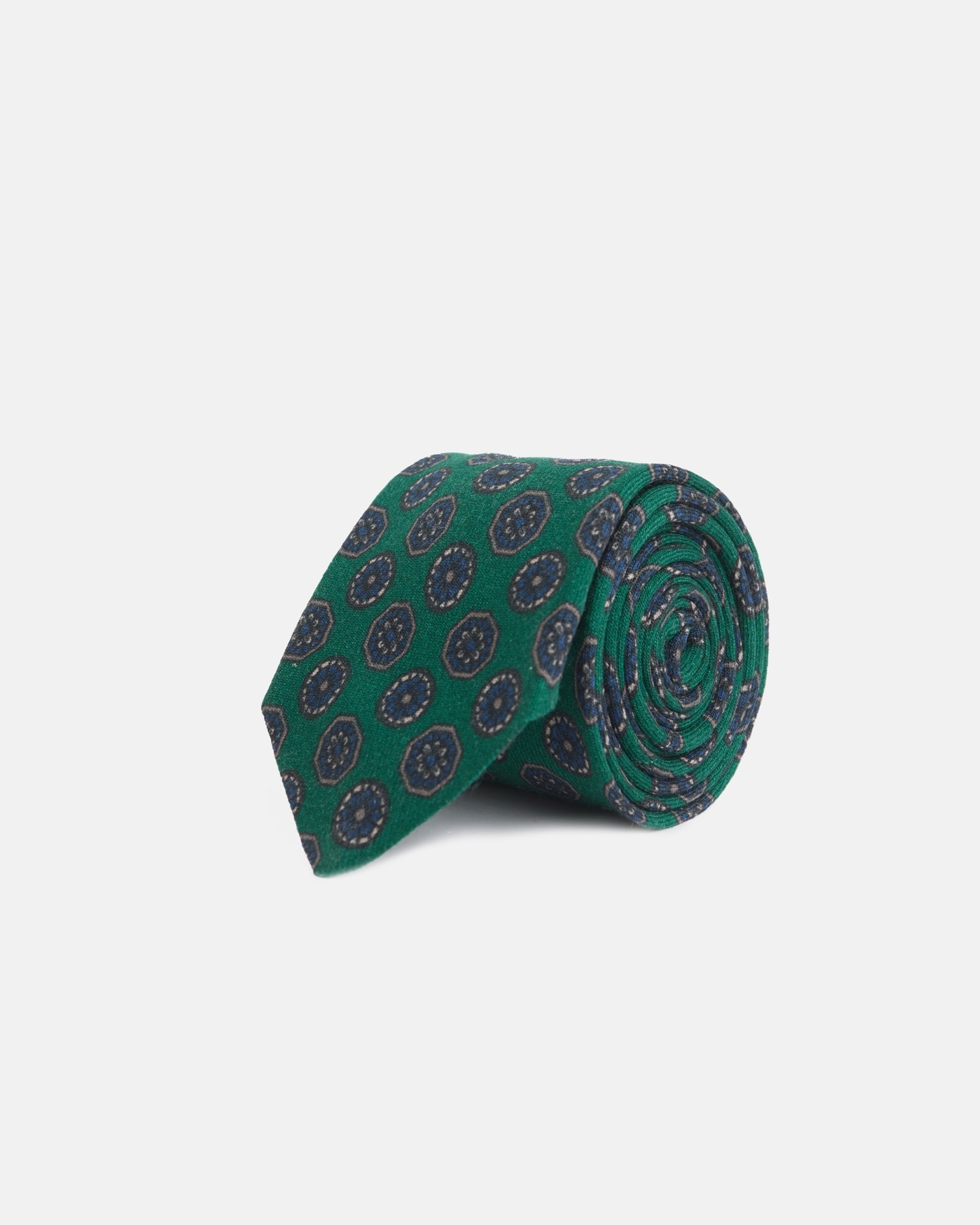 Gravata Silbon com Motivos Ingleses em Verde Verde-1