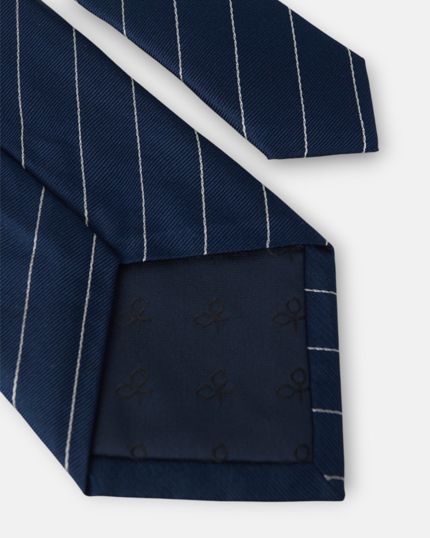 Gravata Silbon Mini Riscas Raquete Azul-marinho Azul-marinho-5