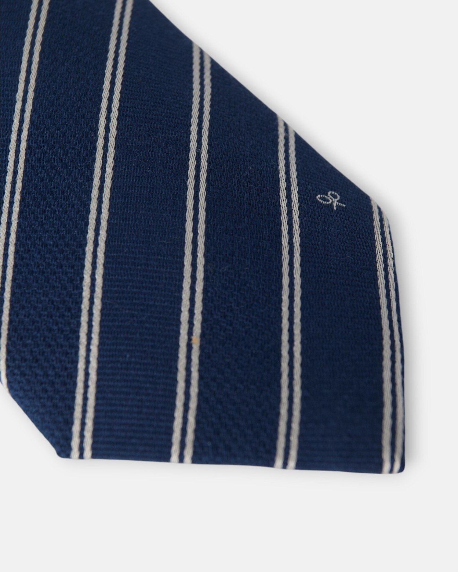 Gravata Silbon Às Riscas Duplas com Raquete Azul-marinho Azul-marinho / Rosa-3
