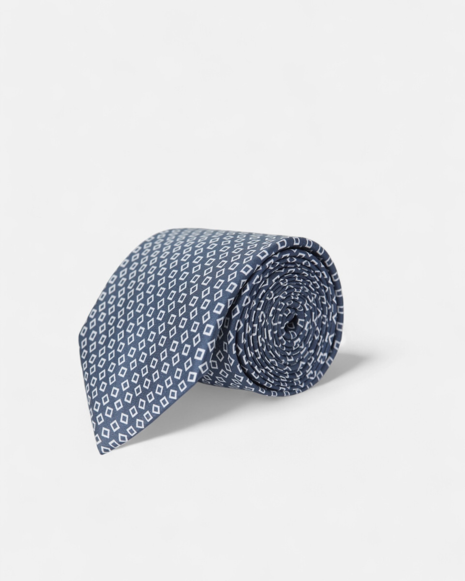 Gravata Silbon com Estampado Aos Quadrados Irregular Azul-marinho Azul-marinho-1