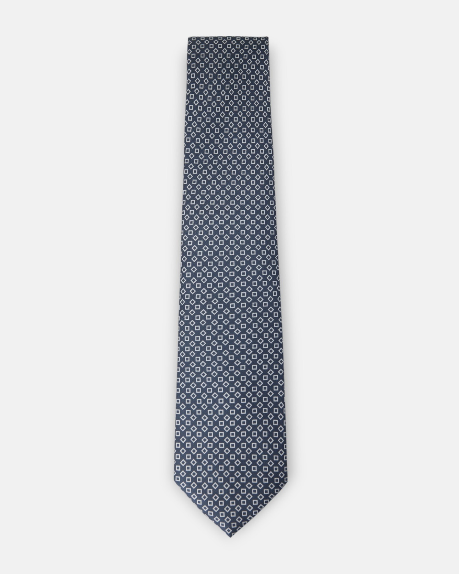 Gravata Silbon com Estampado Aos Quadrados Irregular Azul-marinho Azul-marinho-2