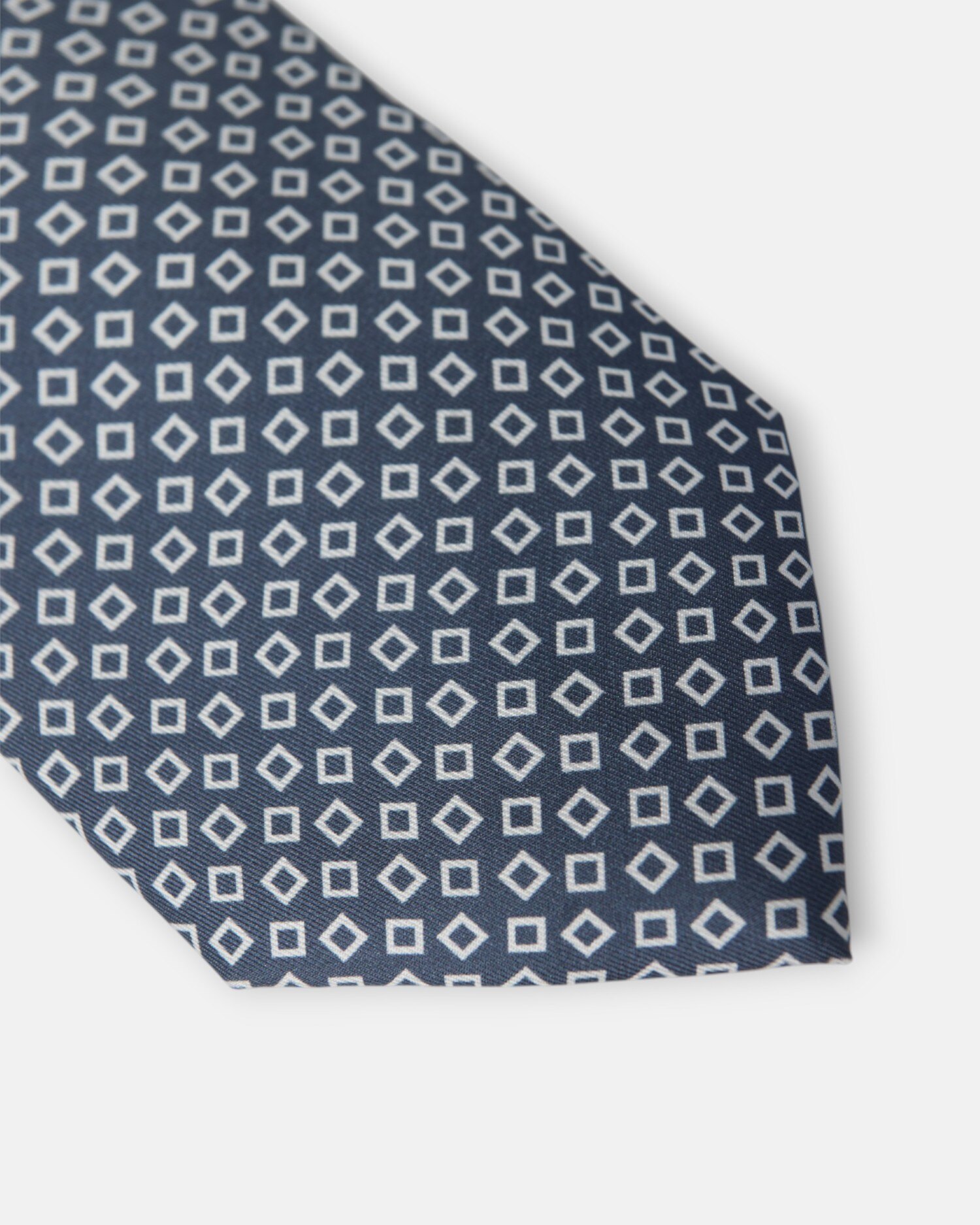 Gravata Silbon com Estampado Aos Quadrados Irregular Azul-marinho Azul-marinho-3