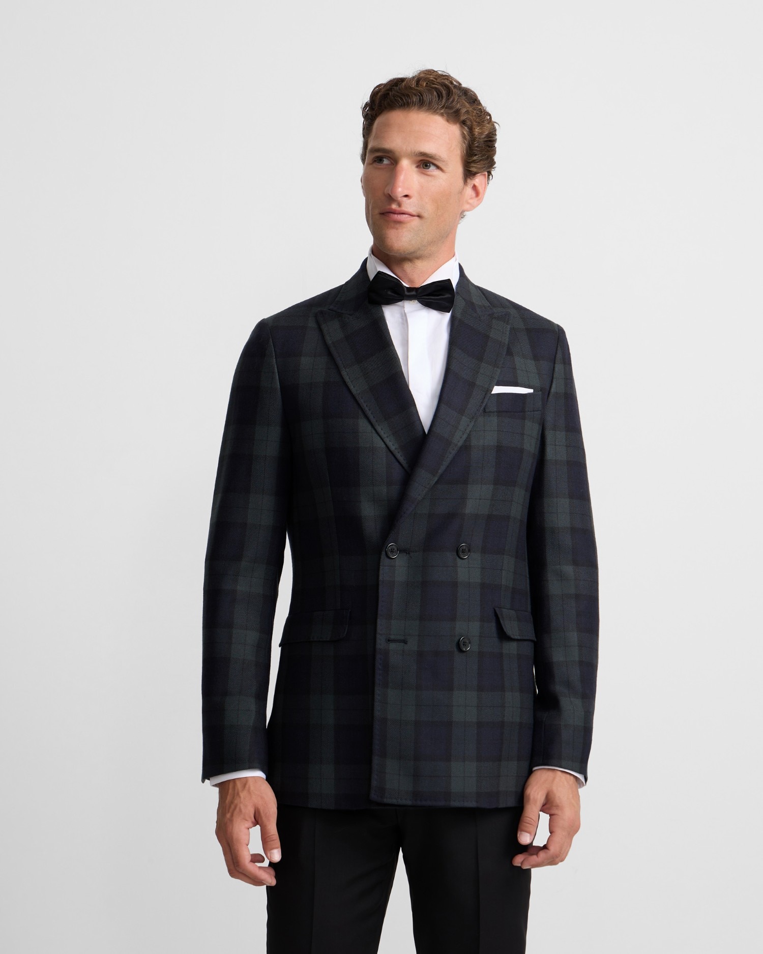 Imagem 0 de Blazer Cruzado Aos Quadrados Tartan Ruz