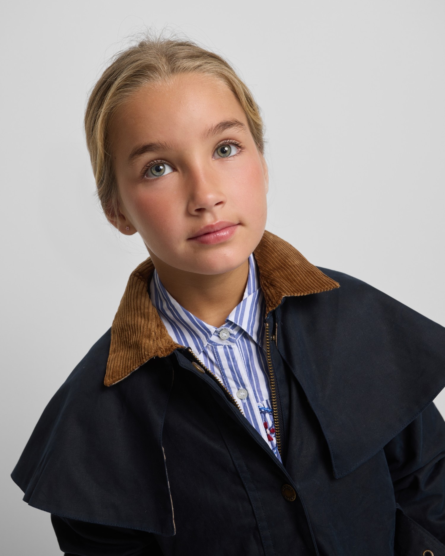 Parka Comprida Encerada em Azul-marinho Azul-marinho-3