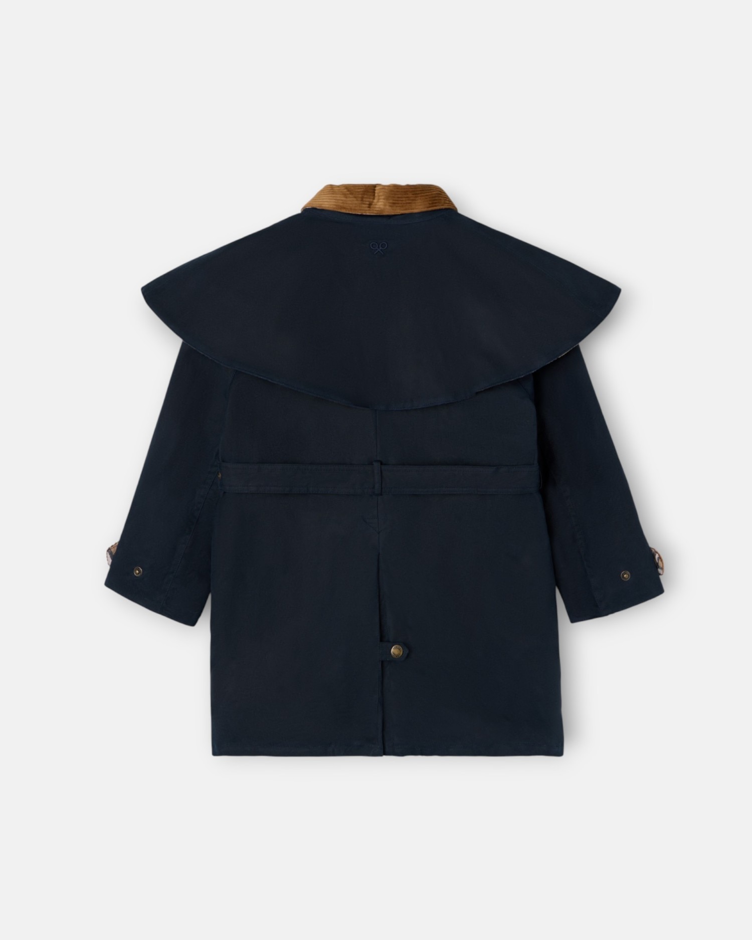 Parka Comprida Encerada em Azul-marinho Azul-marinho-5