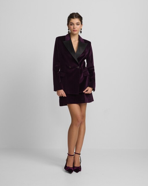 Imagem 0 de Saia Mini de Veludo em Roxo