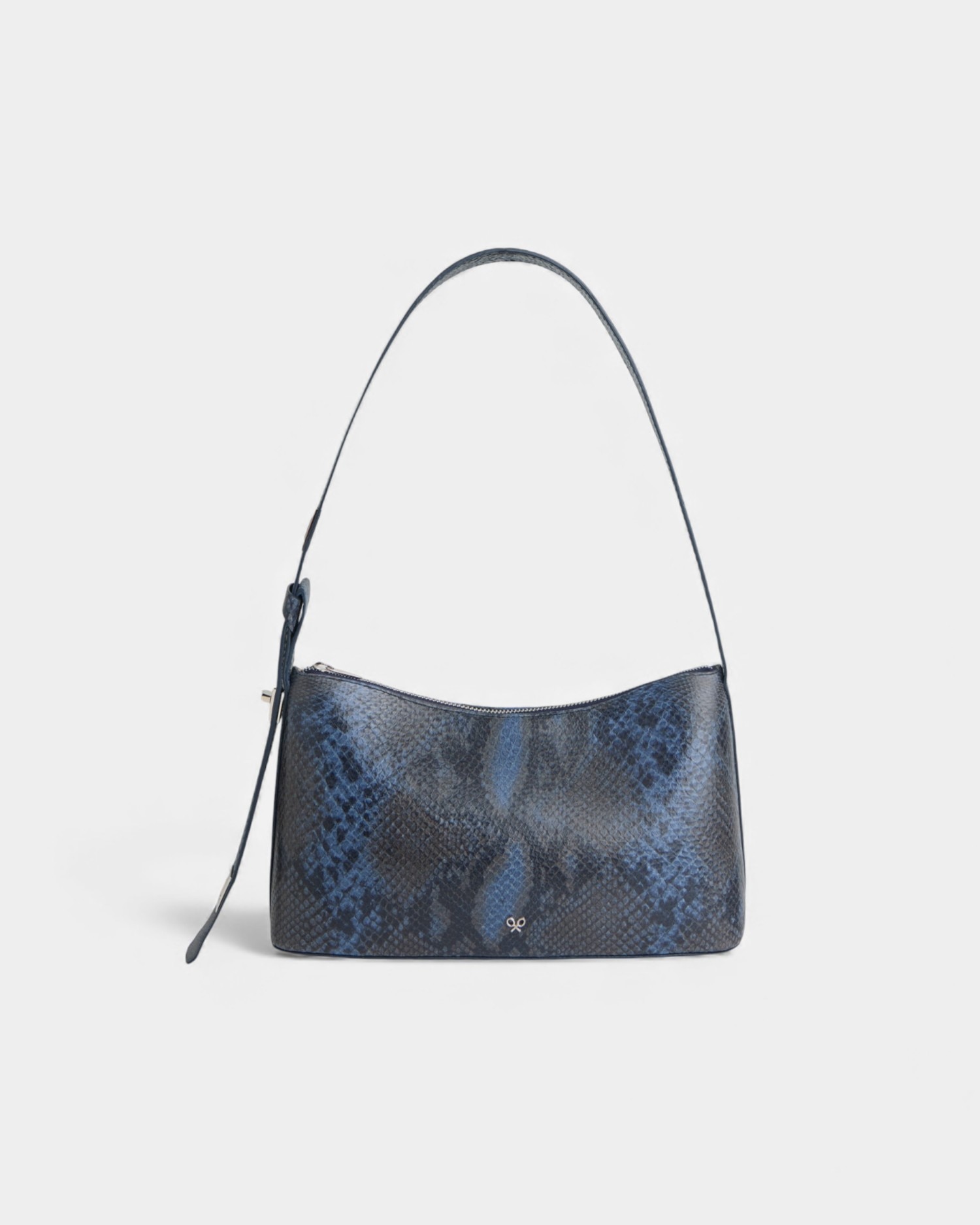 Imagem 0 de Mala de Festa Pochette em Pele Animal Print Azul Silbon