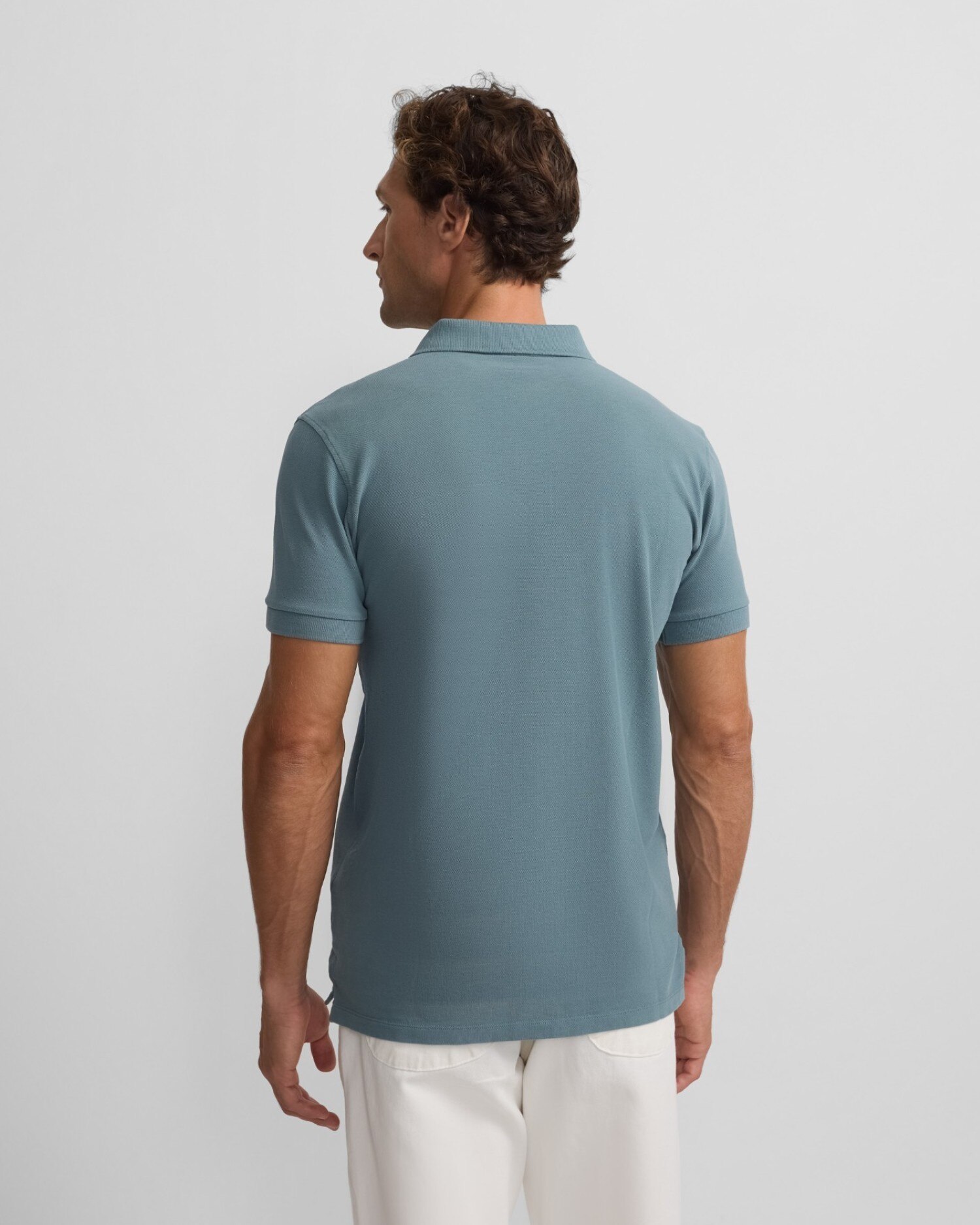 Polo Clássico Liso Azul-escuro-2