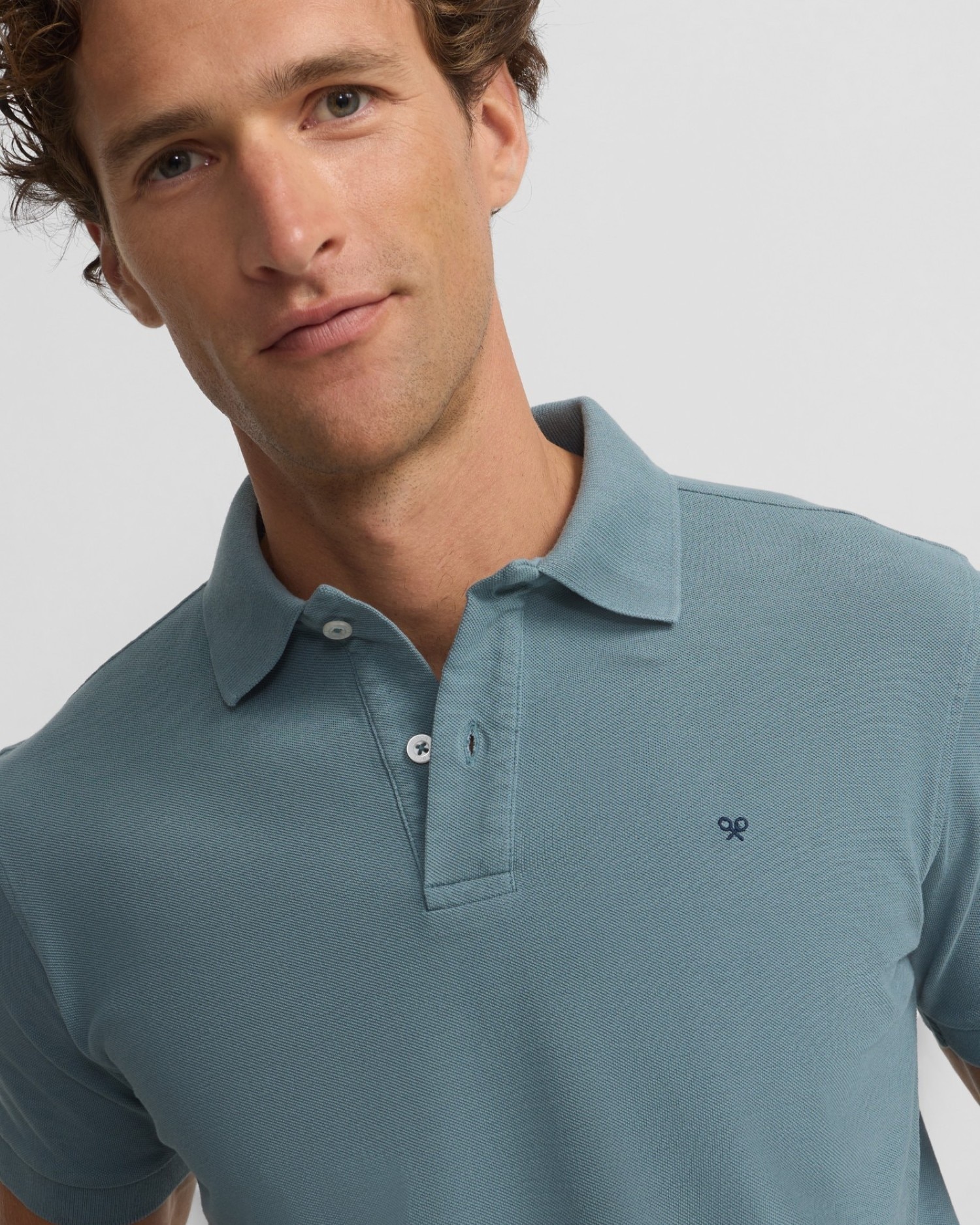 Polo Clássico Liso Azul-escuro-3