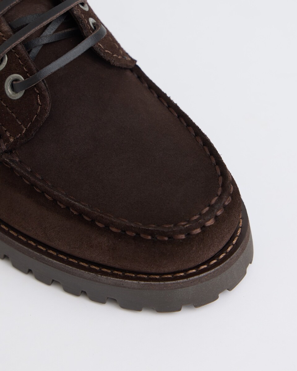 Sapatos Náuticos de Camurça em Castanho-escuro Castanho-2