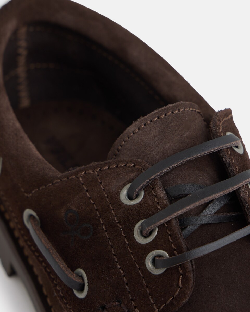 Sapatos Náuticos de Camurça em Castanho-escuro Castanho-4