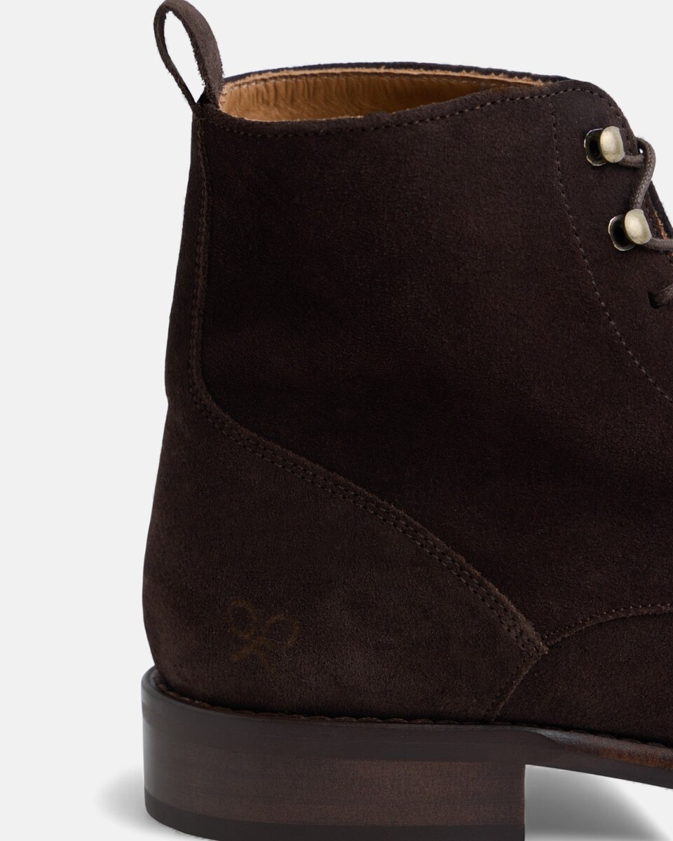 Botas Altas em Camurça em Castanho Castanho-2