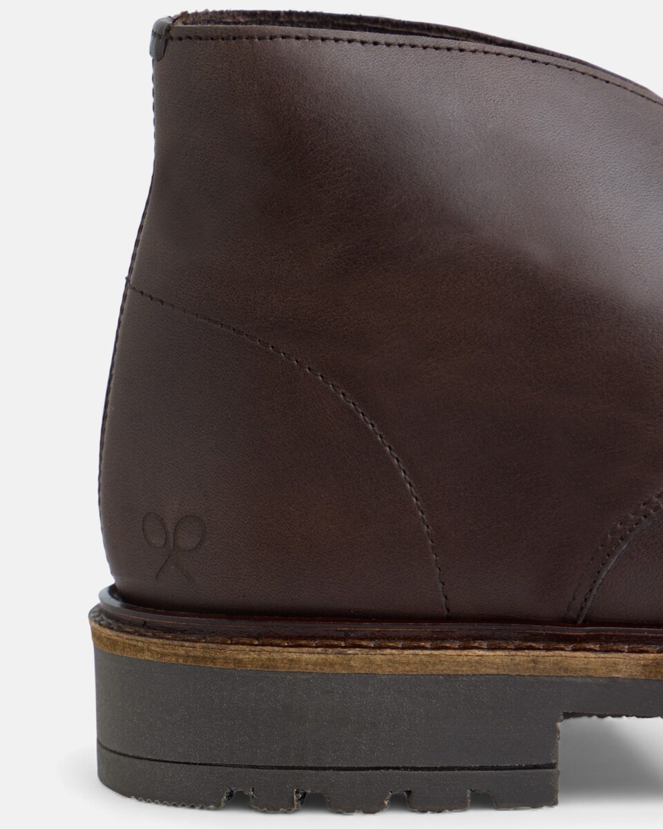 Botas de Pele Sport em Castanho Castanho-2