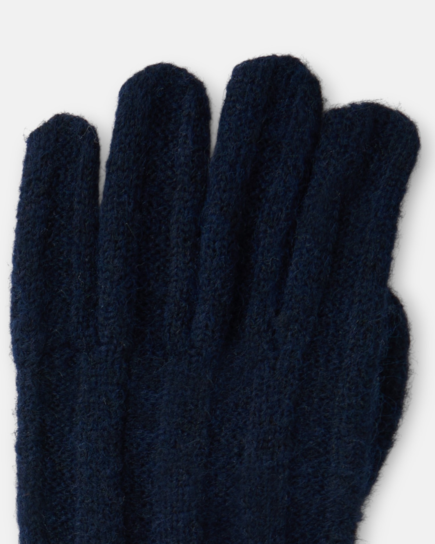 Luvas com Malha e Riscas Azul-marinho-4