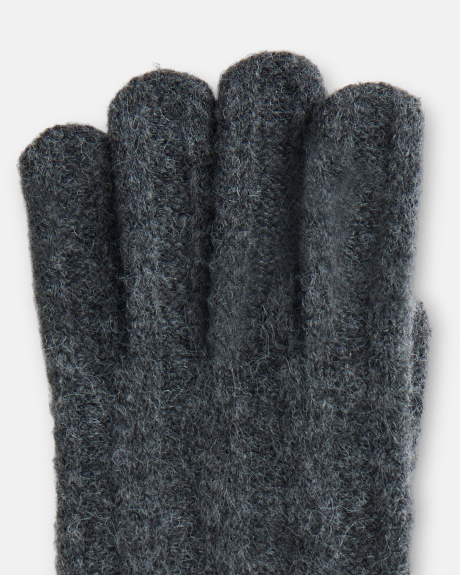 Luvas com Malha e Riscas Cinzento-4