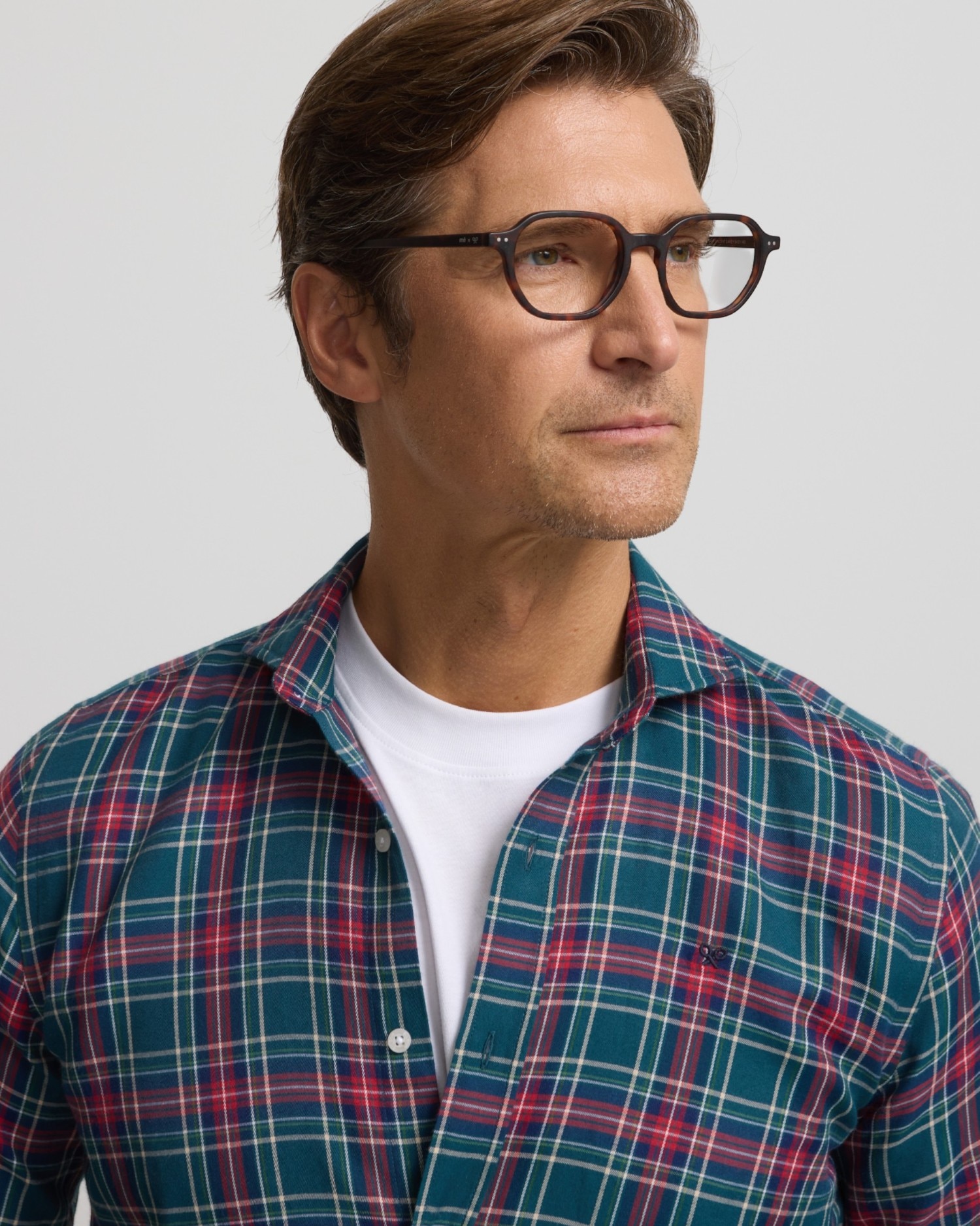 Camisa Aos Quadrados Sport Tartan Azul / Verde-3