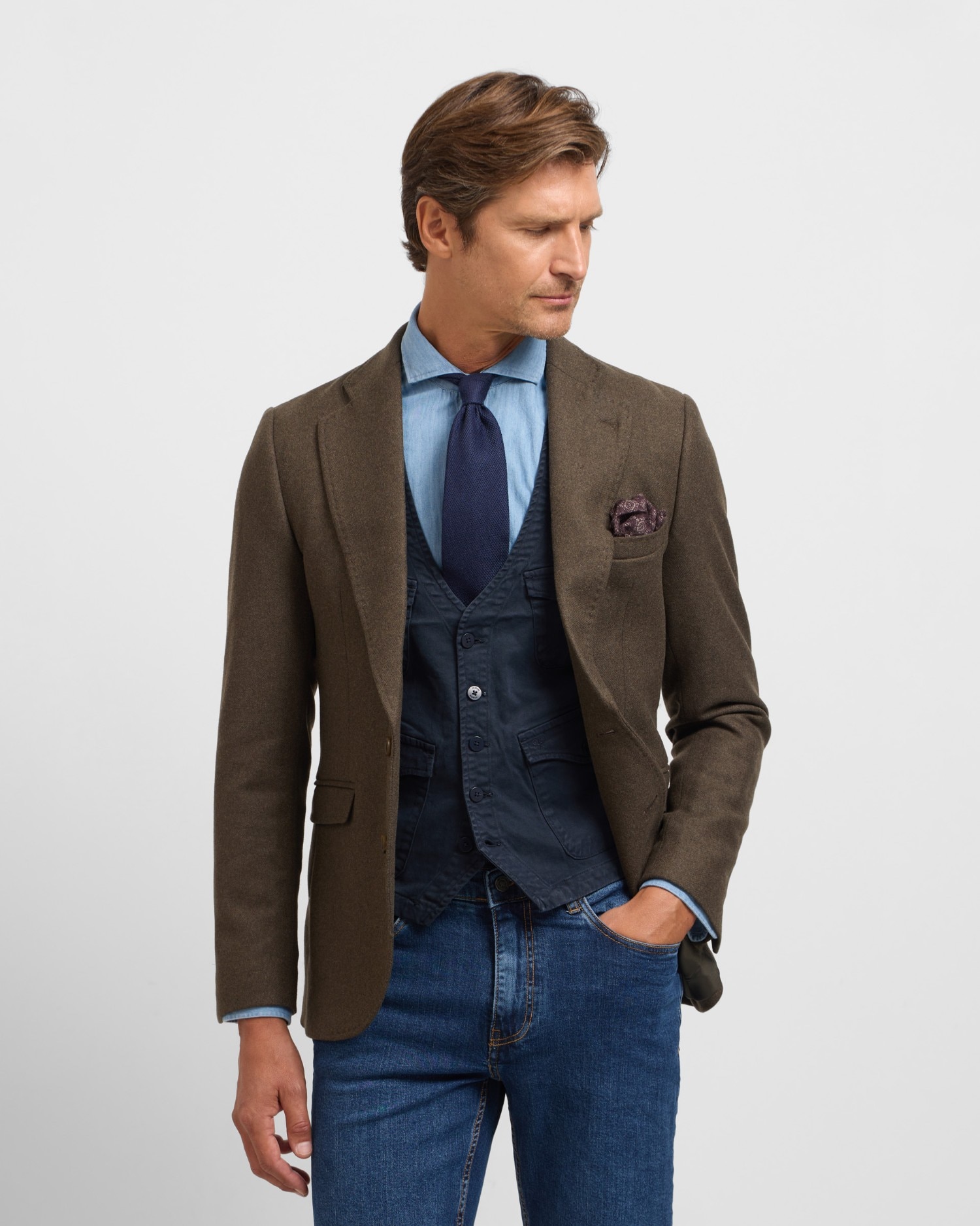 Blazer Liso Verde-escuro-1