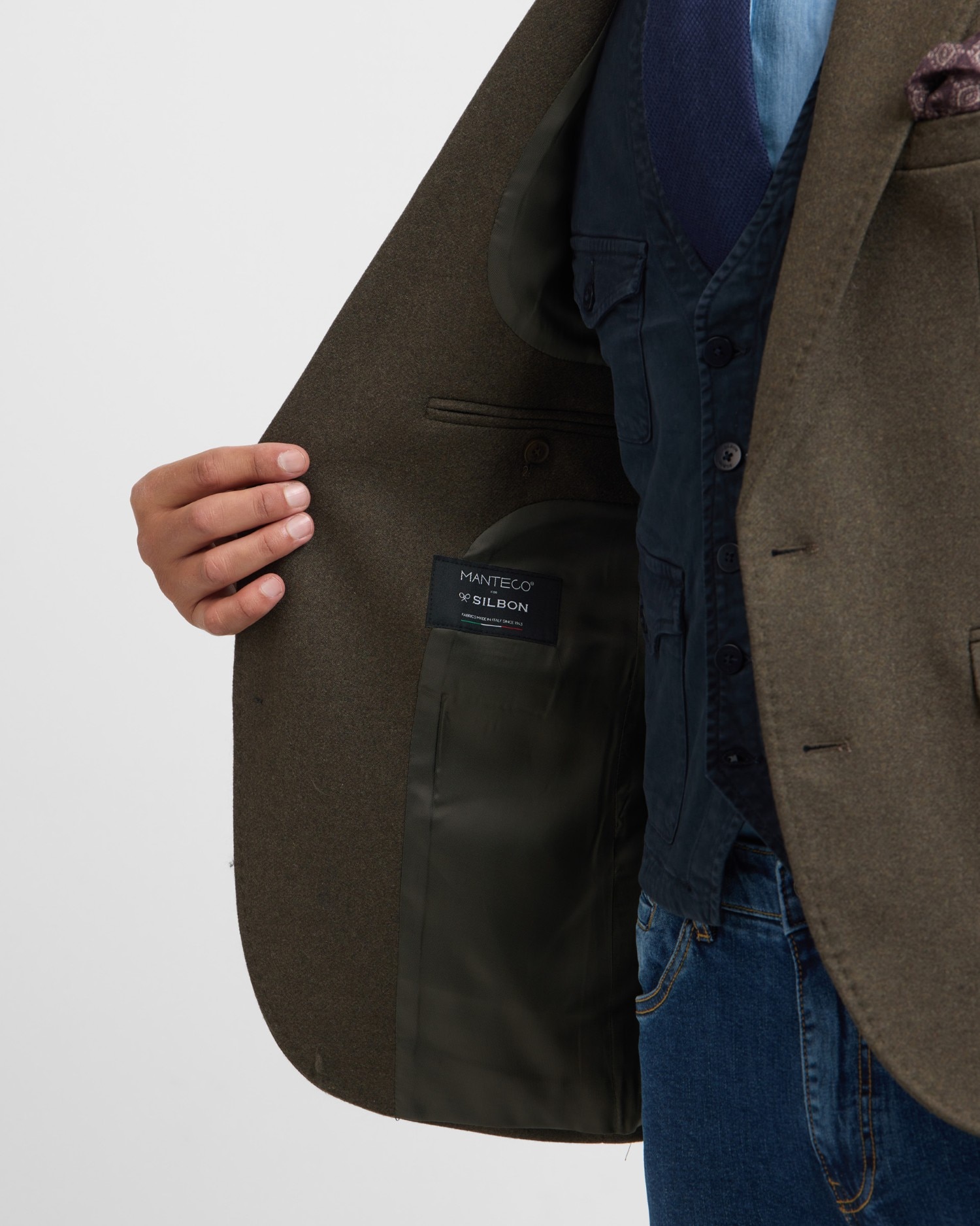 Blazer Liso Verde-escuro-3