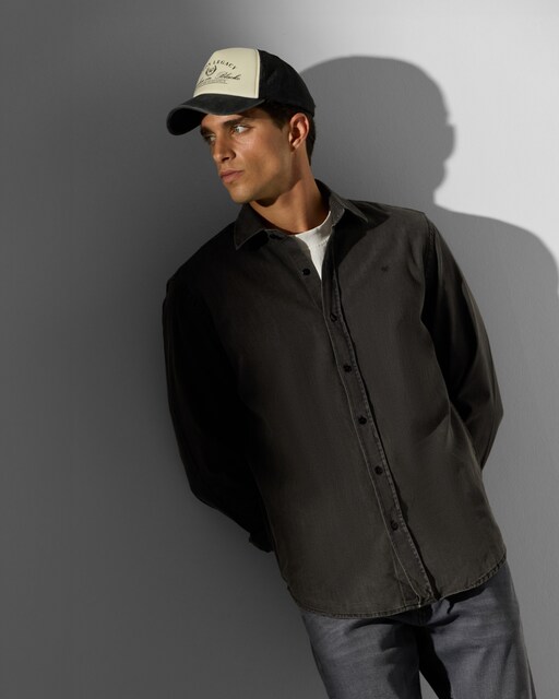 Imagem 0 de Camisa Jeans Sport Dark Jeans em Cinzento