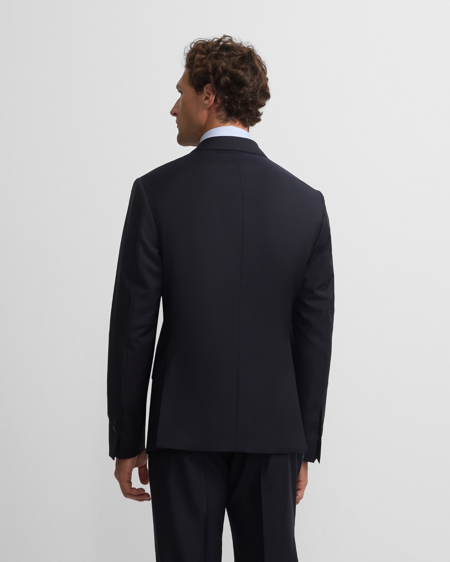 Casaco de Fato Cruzado Stretch Navy Azul-marinho-2