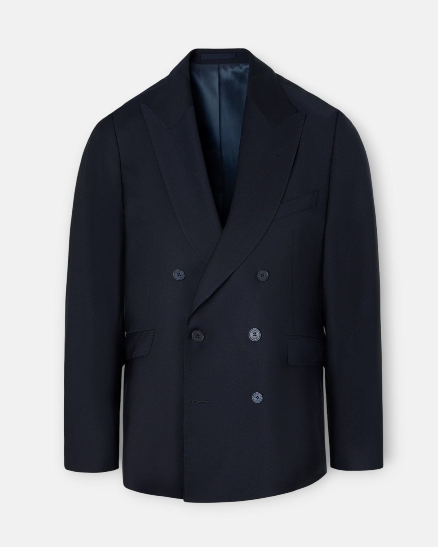 Casaco de Fato Cruzado Stretch Navy Azul-marinho-4
