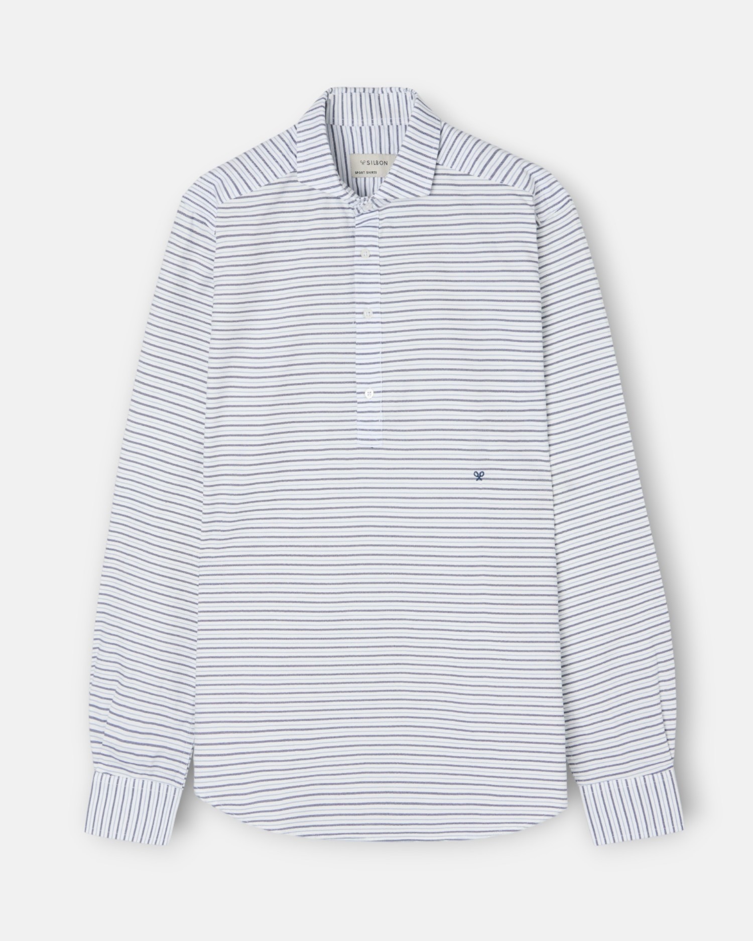 Imagem 0 de Polera sport oxford rayas multicolor azul verde para hombre