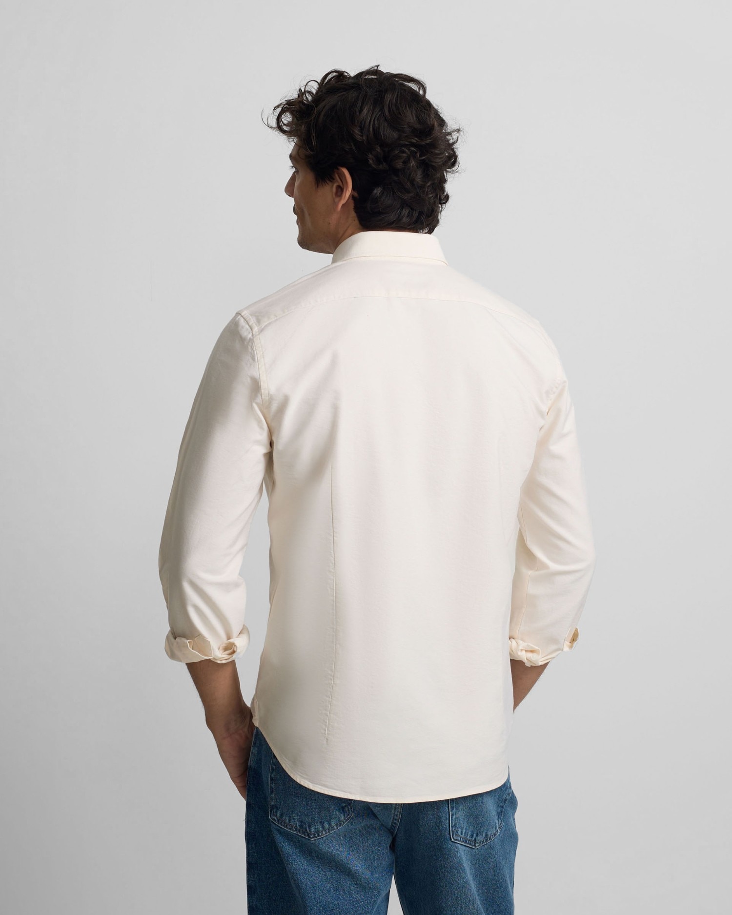 Camisa de hombre sport oxford Amarelo-2