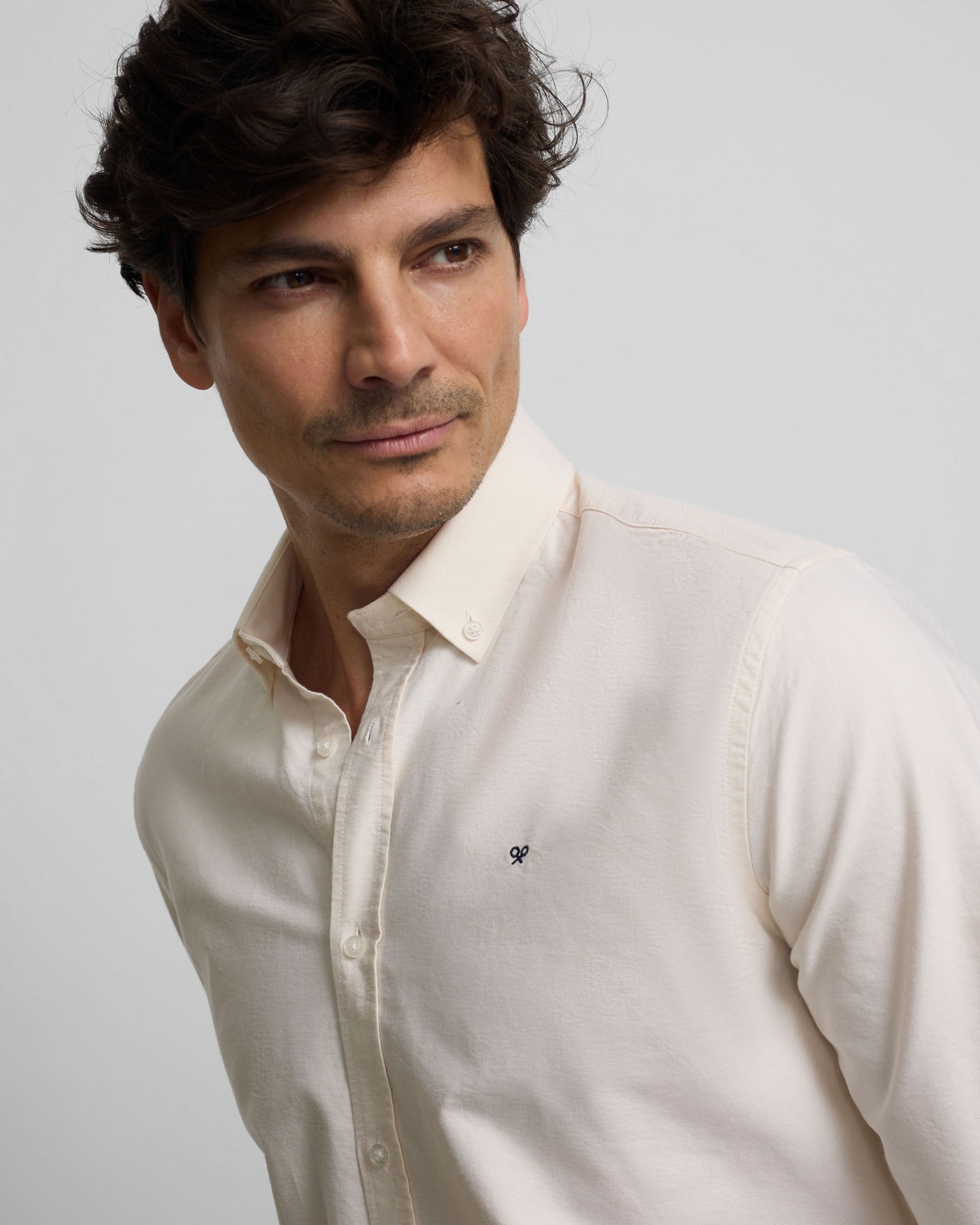 Camisa de hombre sport oxford Amarelo-3