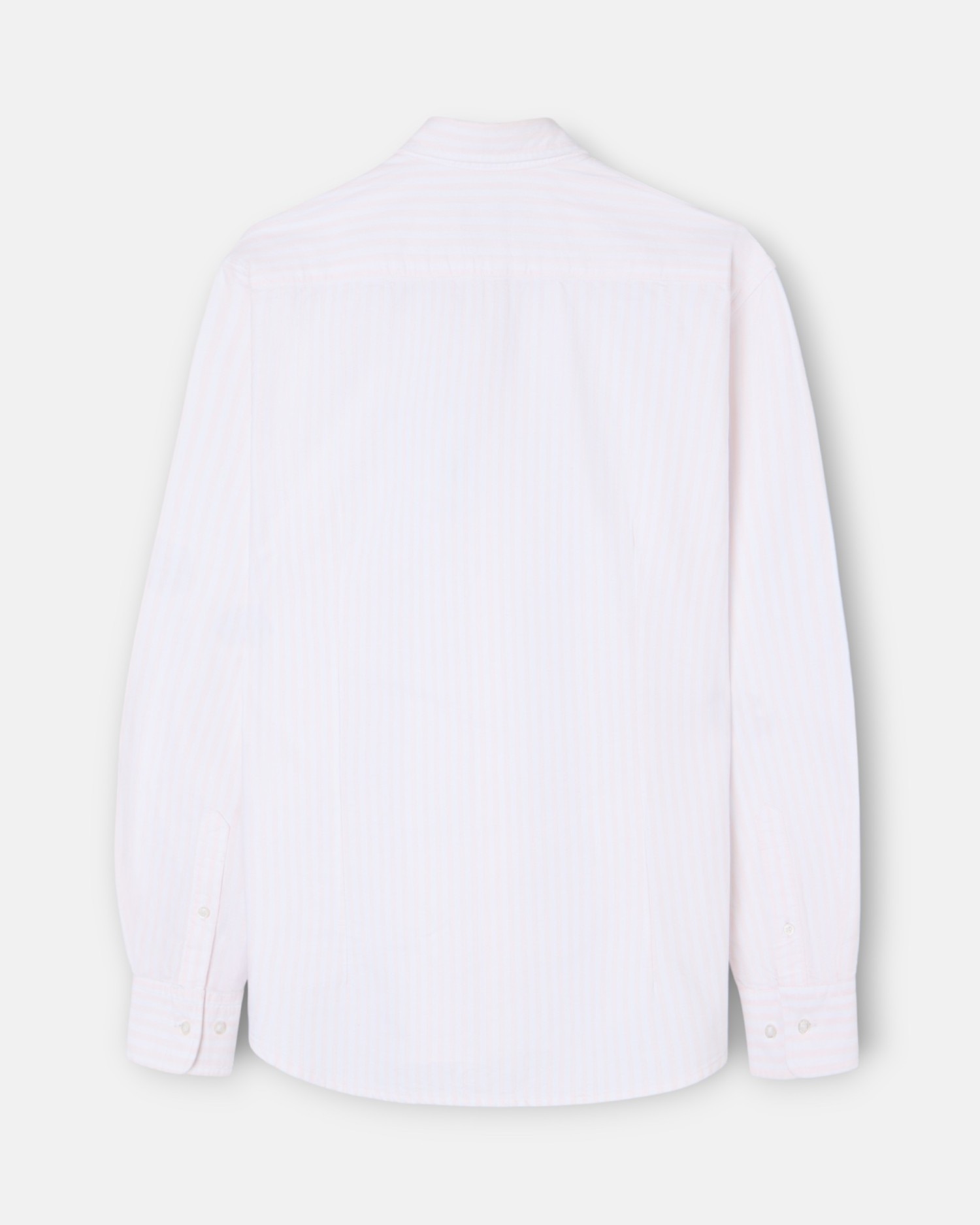 Camisa Sport Oxford Às Riscas Média em Rosa Rosa-claro-5