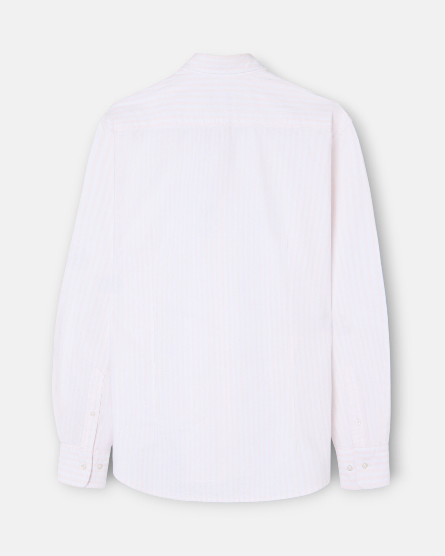 Camisa Sport Oxford Às Riscas Média em Rosa Rosa-claro-5