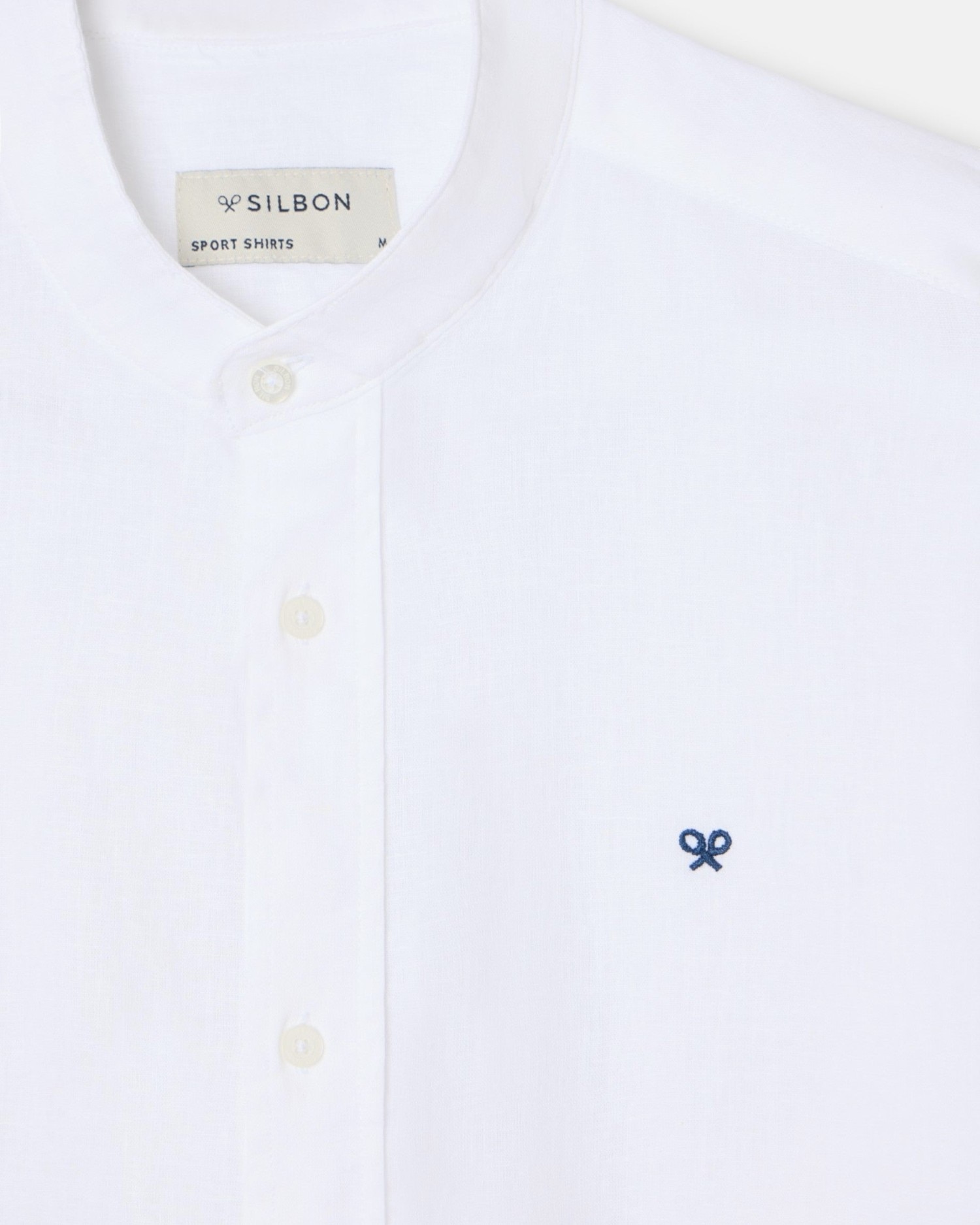 Camisa Sport com Gola À Padre Branco-2