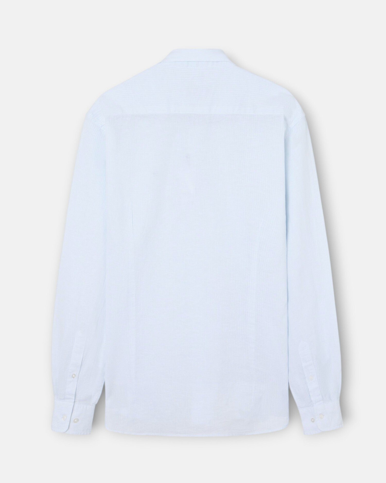 Camisa Sport em Linho Multiriscas Celeste Azul-celeste-3