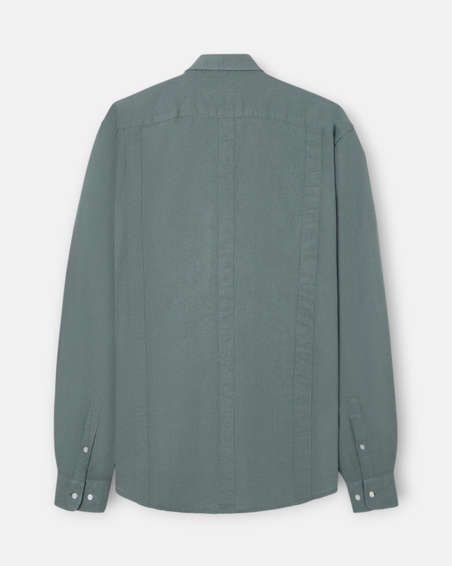 Guayabera Sport Lino em Verde Verde-5
