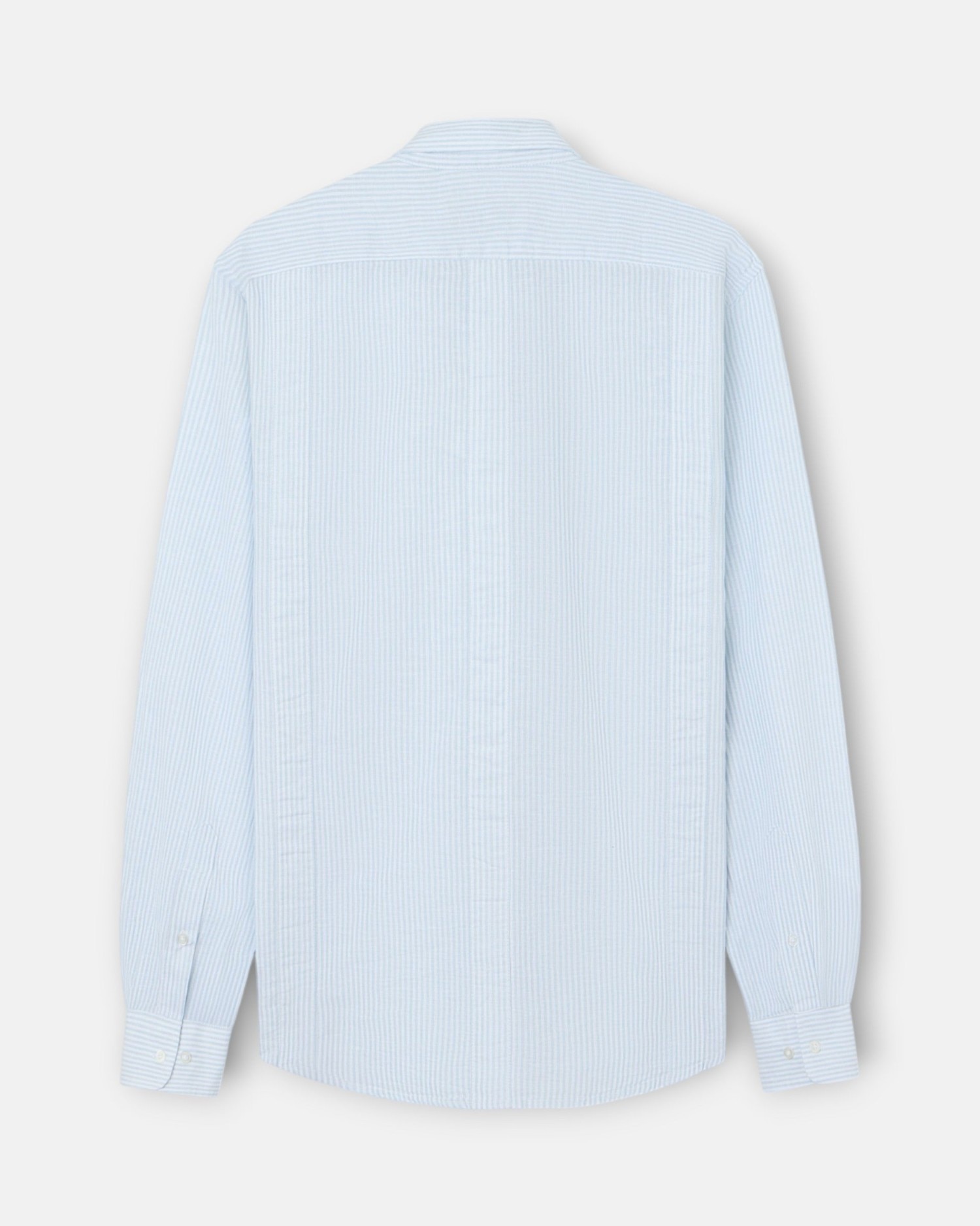 Guayabera Sport de Linho Às Riscas em Verde Verde-5
