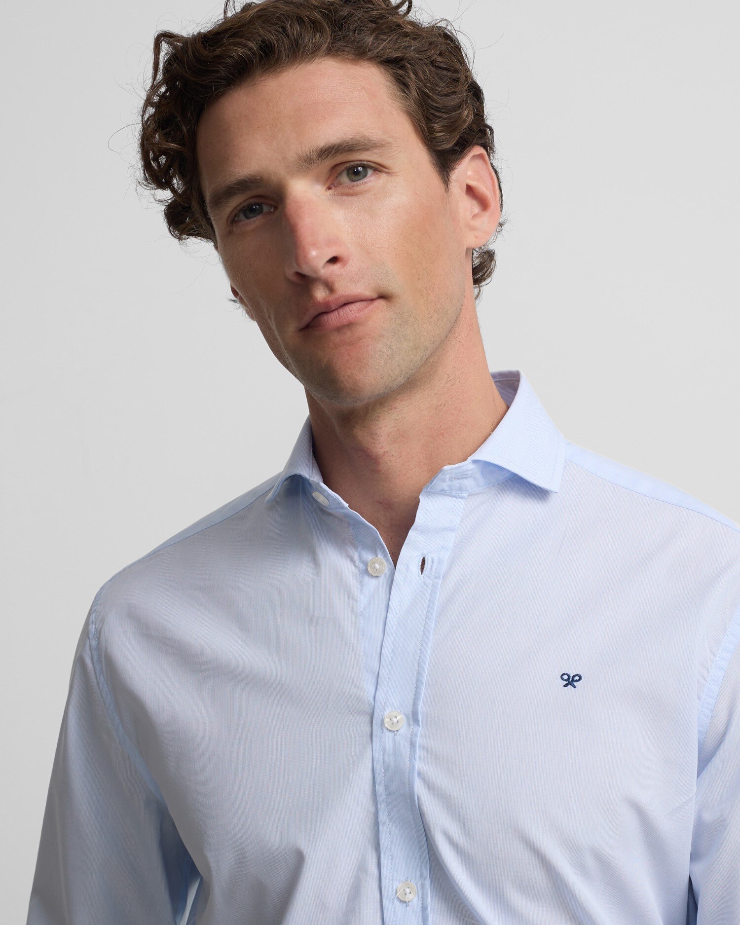 Camisa Sport Classic Multiriscas em Celeste Azul-celeste-3