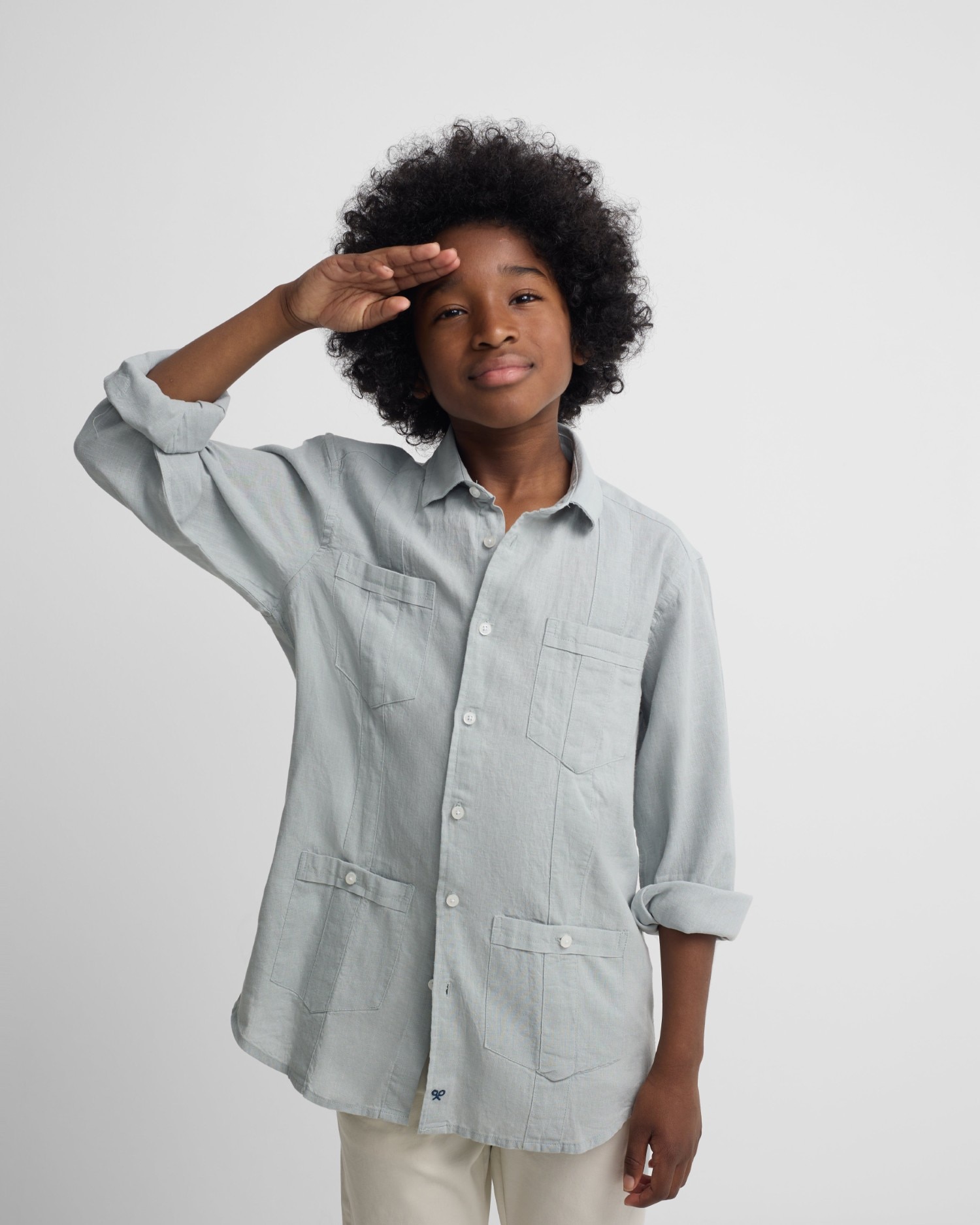 Imagem 0 de Guayabera Sport Infantil de Linho