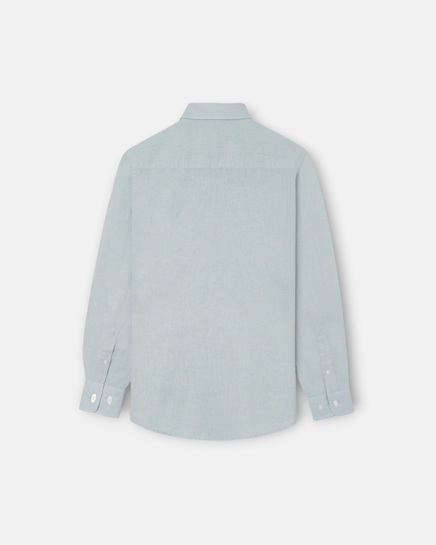 Guayabera Sport Infantil de Linho Silbon Verde-claro-5