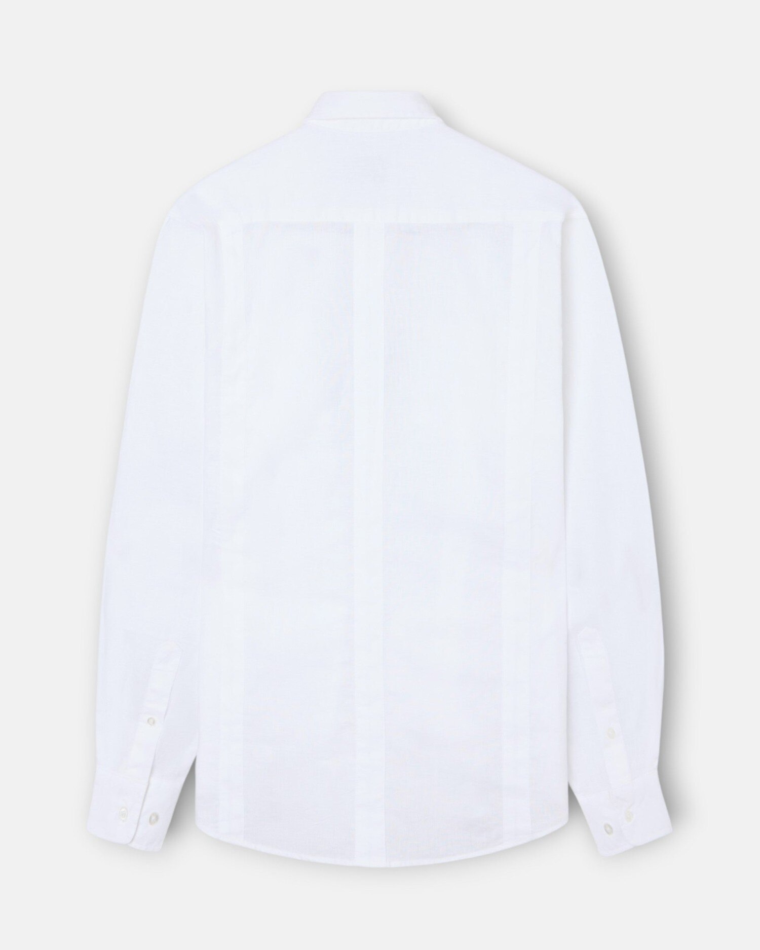 Guayabera Sport de Linho em Branco Branco-5