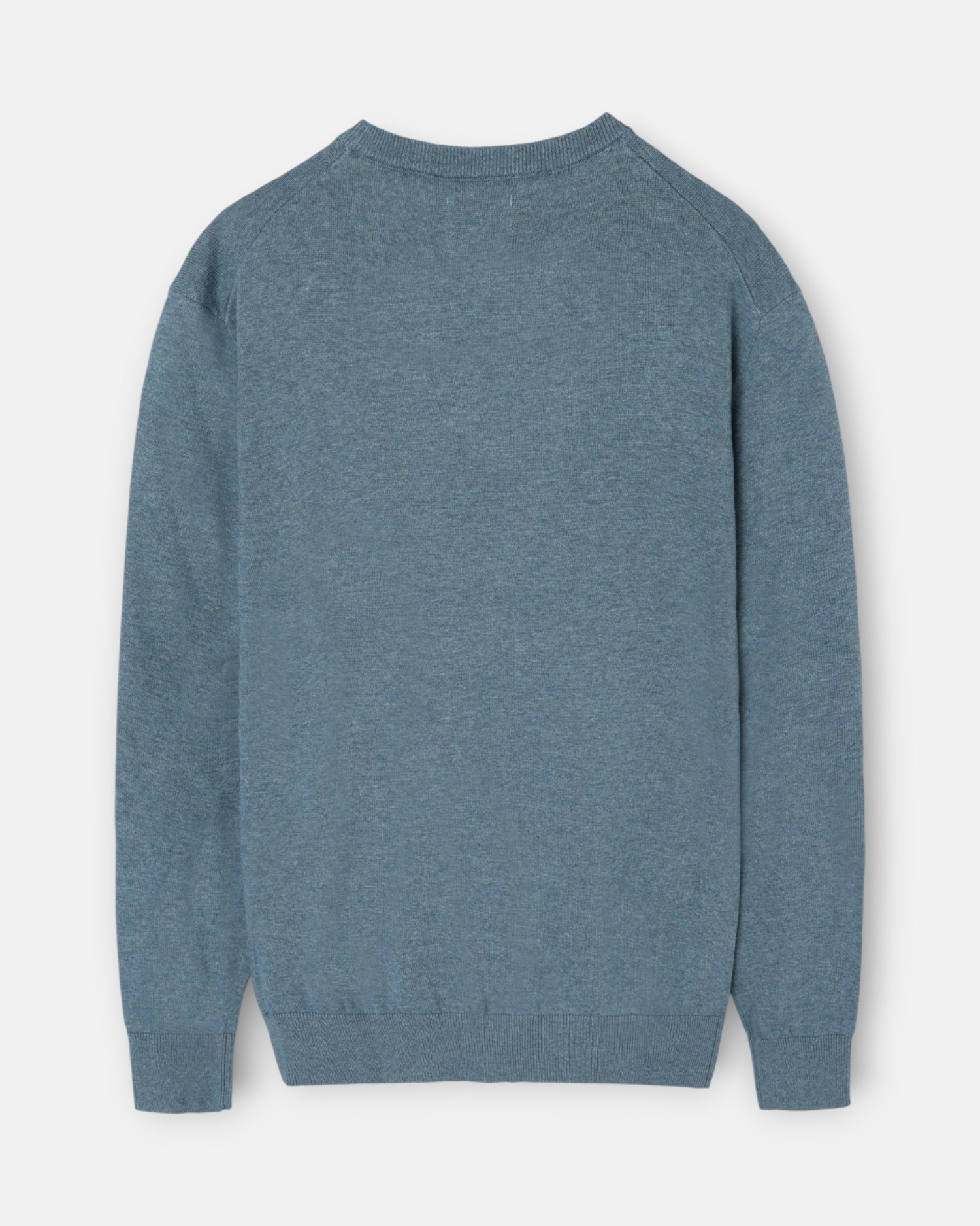 Camisola Lisa com Gola Redonda Azul-acinzentado-5