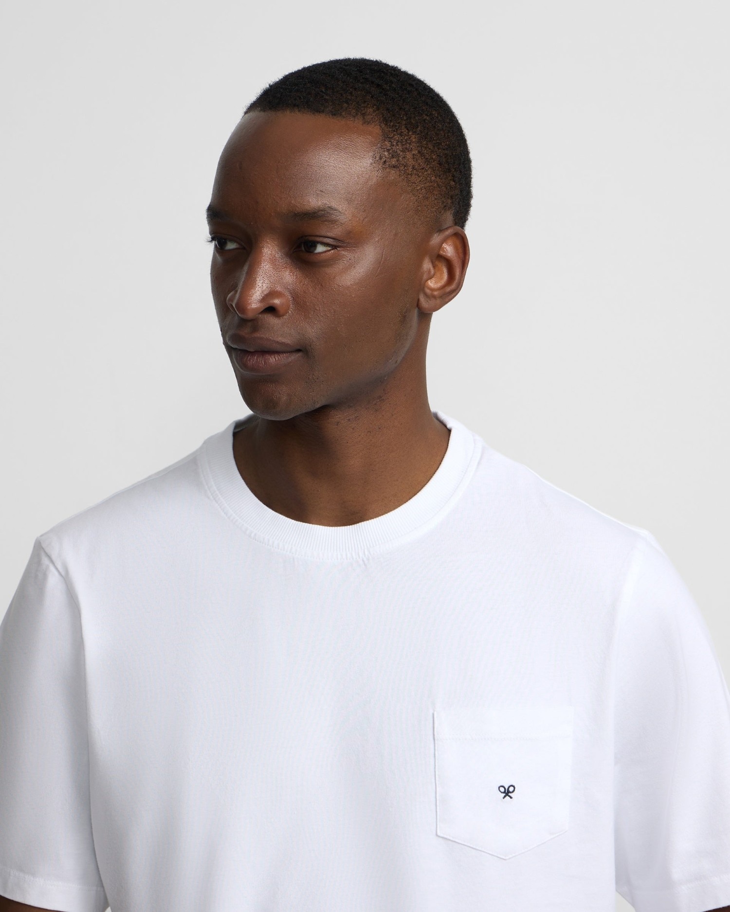 T-shirt Clássica com Bolso Minilogo Branco-3