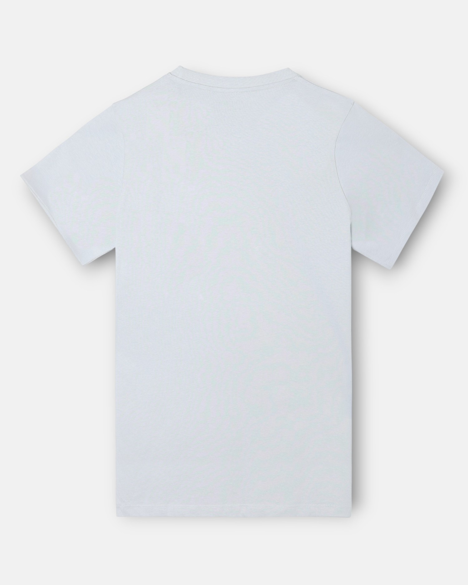 T-shirt de Manga Curta Lisa Minilogo Patch Branca Azul-claro-2