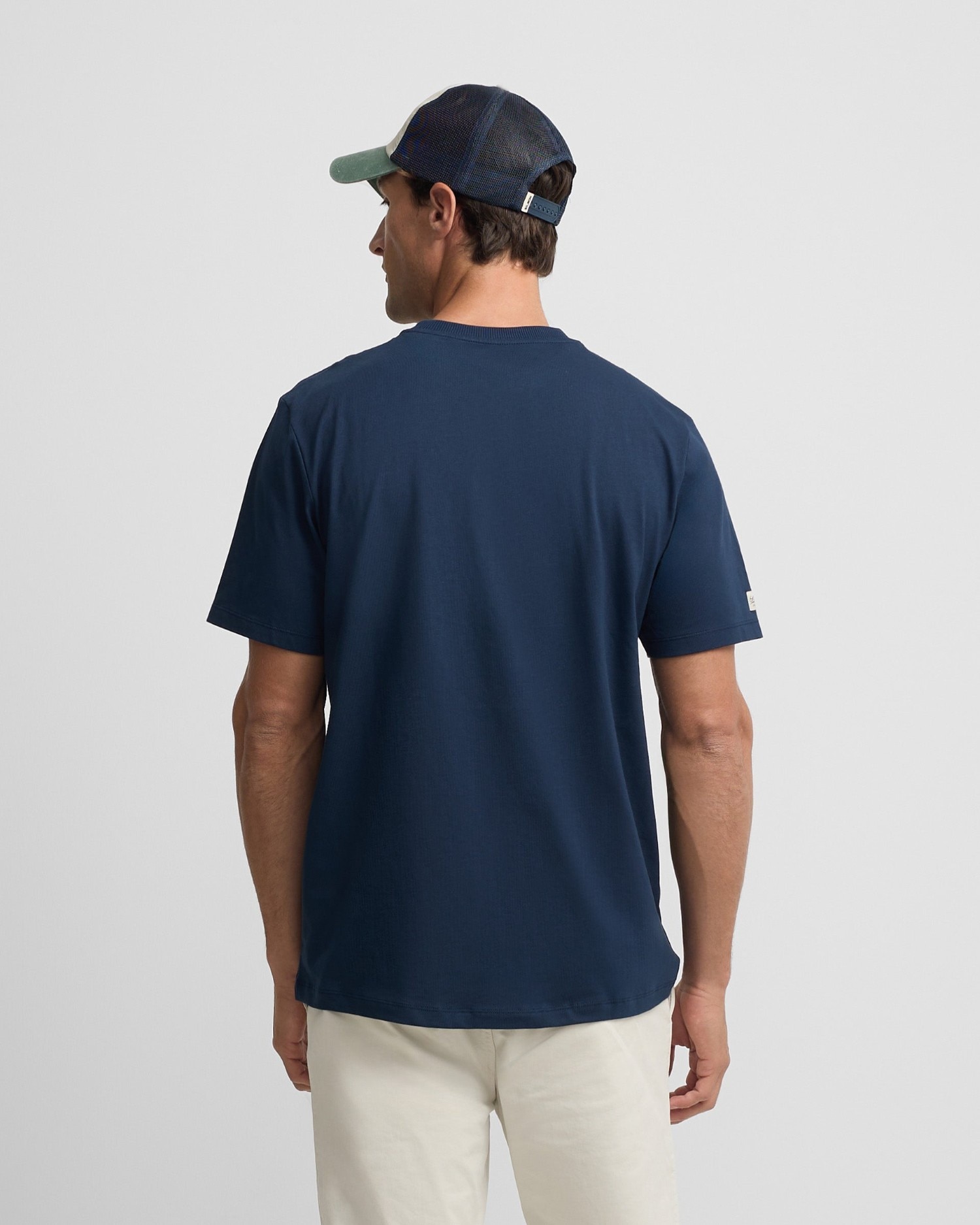T-shirt Clássica com Etiqueta Azul-marinho-2