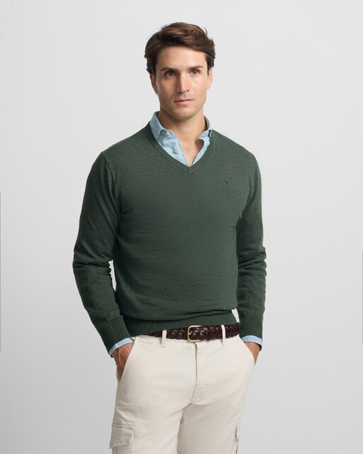 Imagem 0 de Camisola Lisa com Gola em V