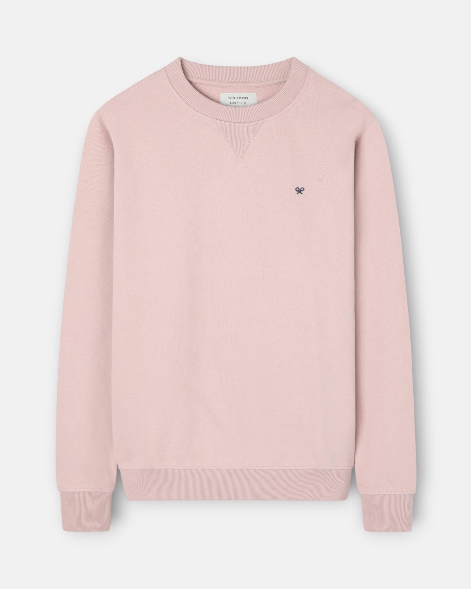 Sweatshirt sem Capuz Minilogo Verde Cinzento Coral-4