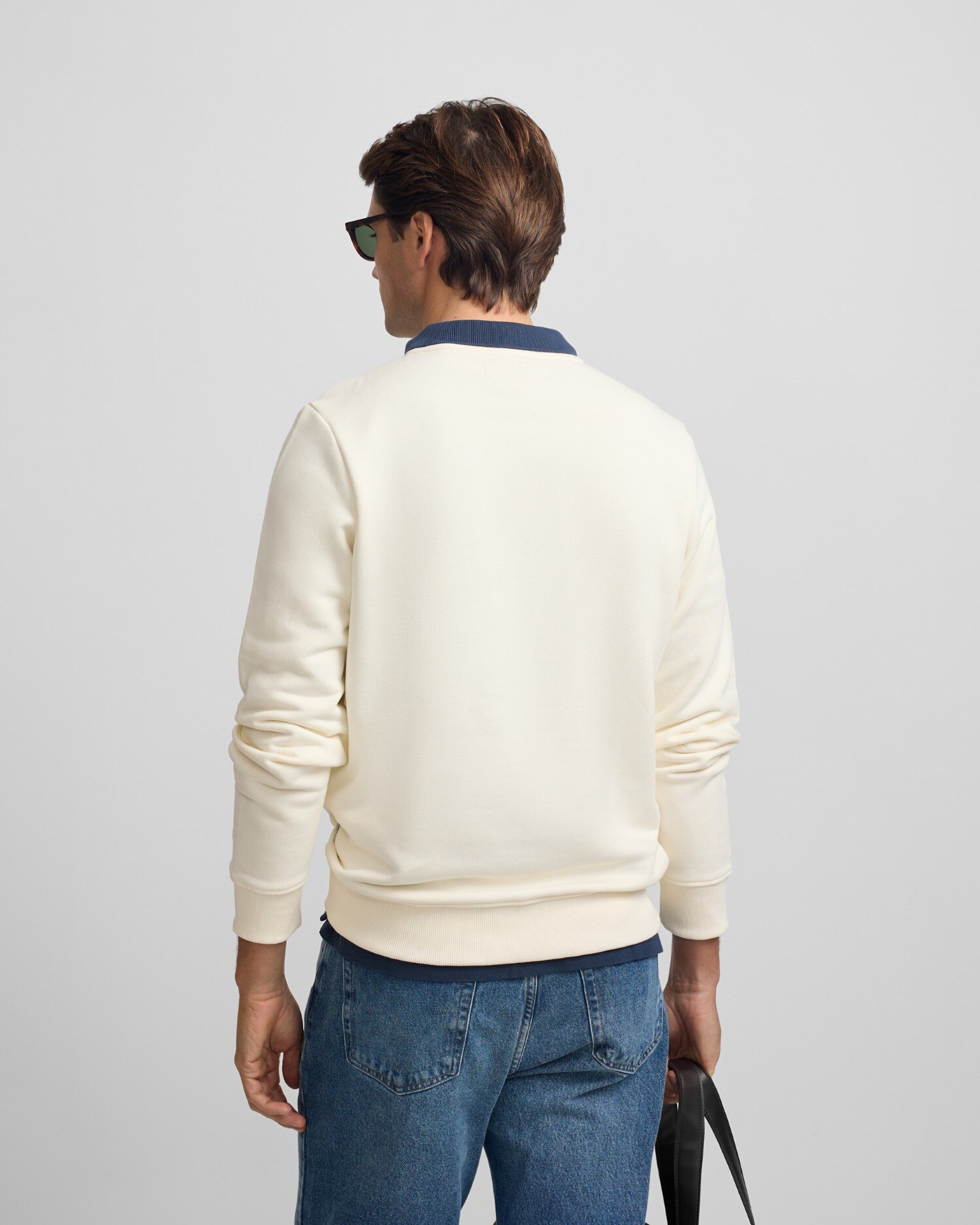 Sweatshirt sem Capuz Minilogo Rizo Creme-2