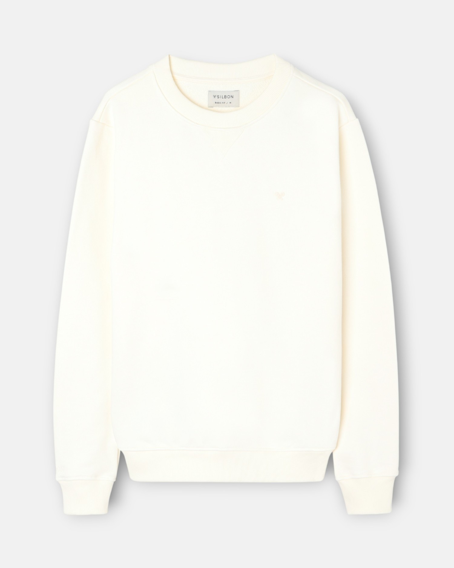 Sweatshirt sem Capuz Minilogo Rizo Creme-4