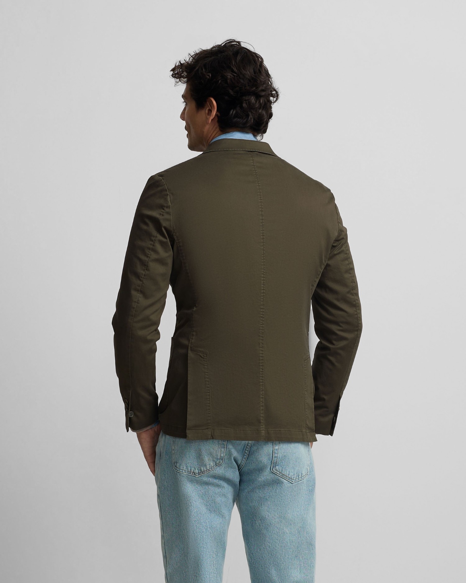 Blazer Cruzado Casual Verde-2
