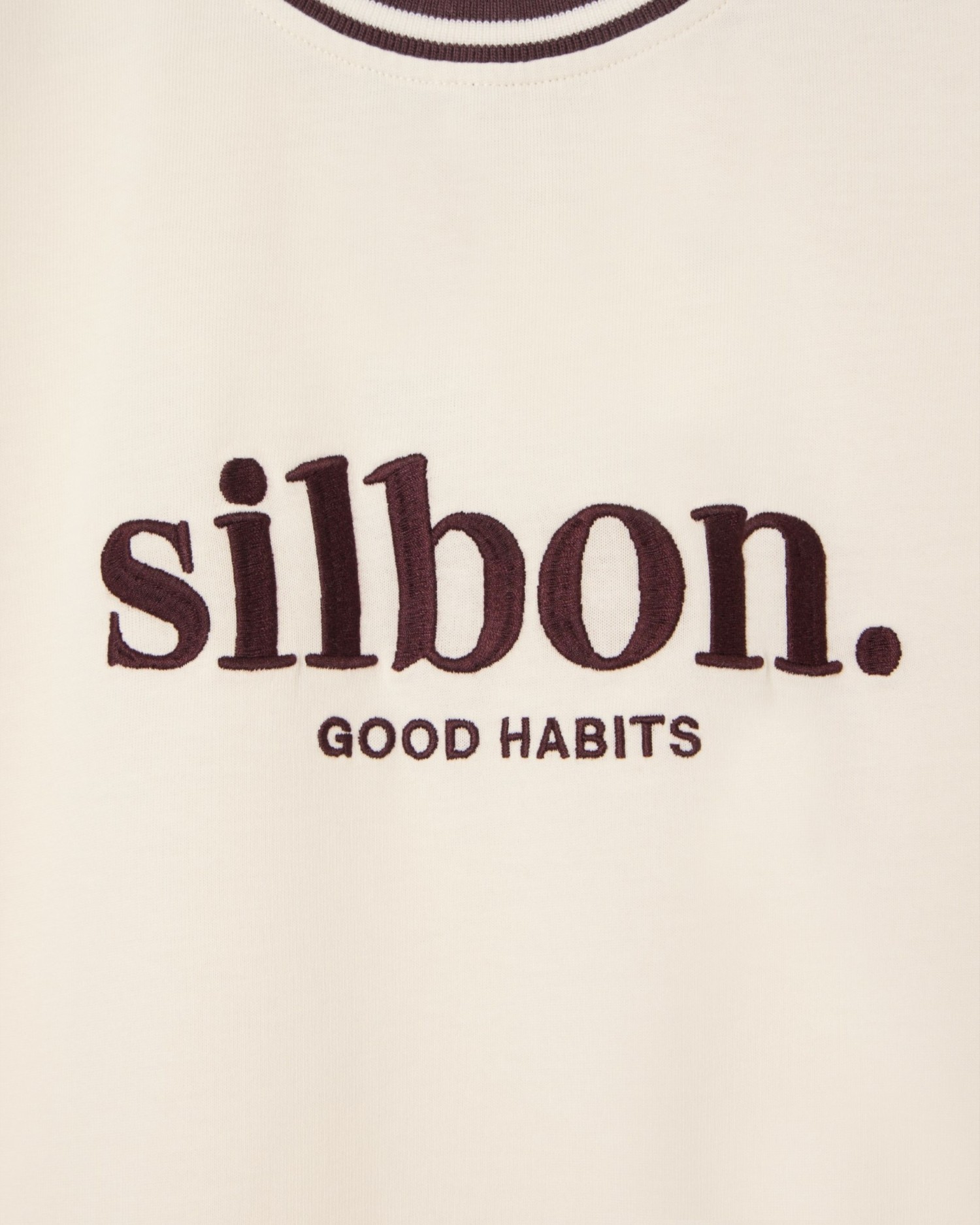 T-shirt Good Habits Creme Bordeaux-3