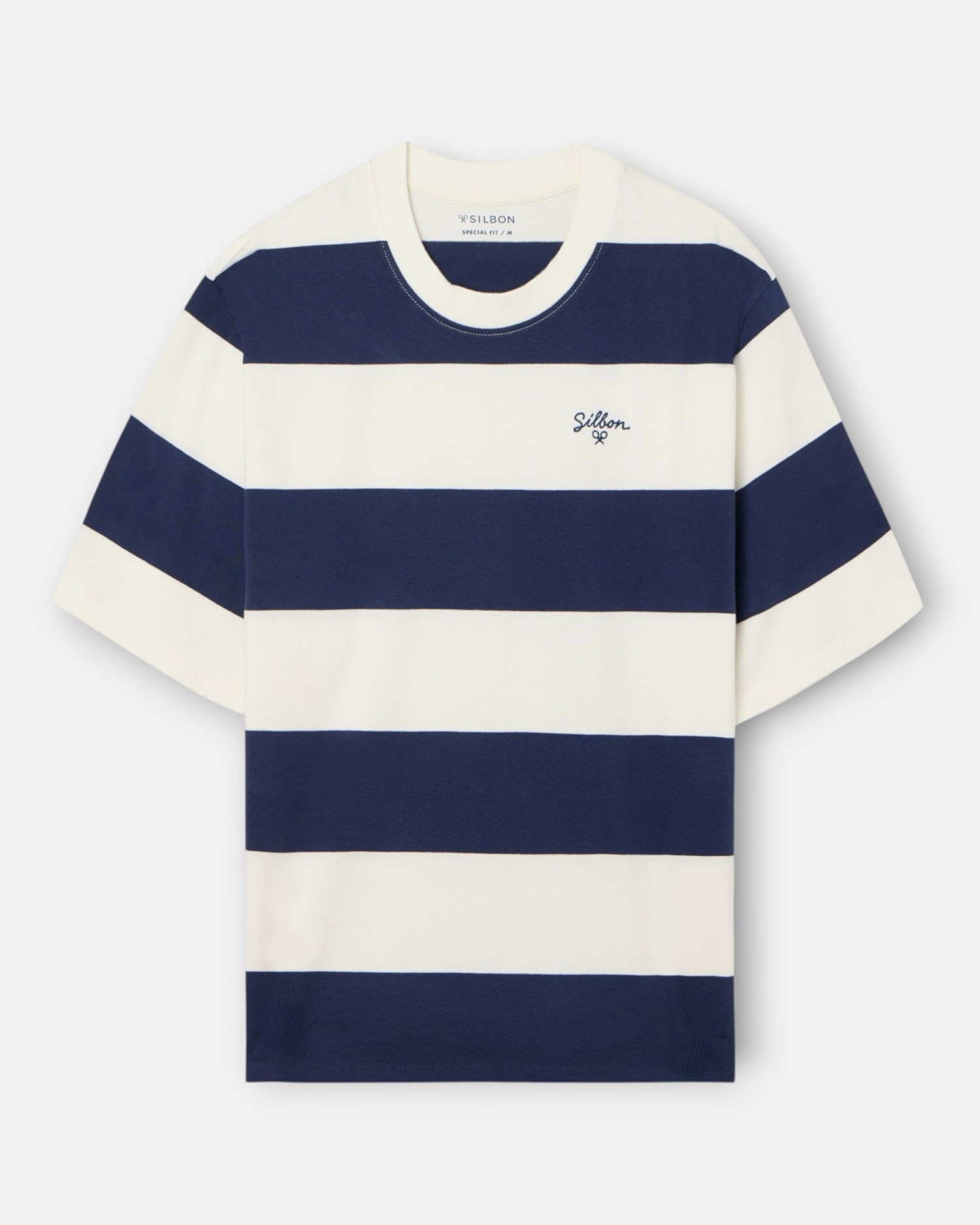 Imagem 0 de T-shirt Special Fit Riscas Largas em Marinho