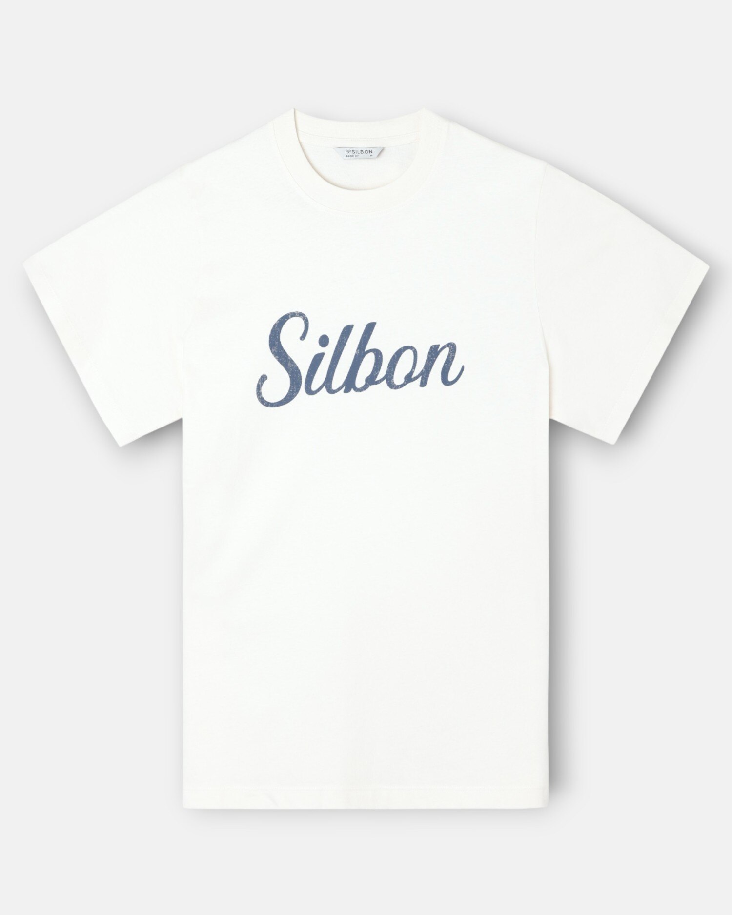 T-shirt de Manga Curta Vintage em Creme Creme-4